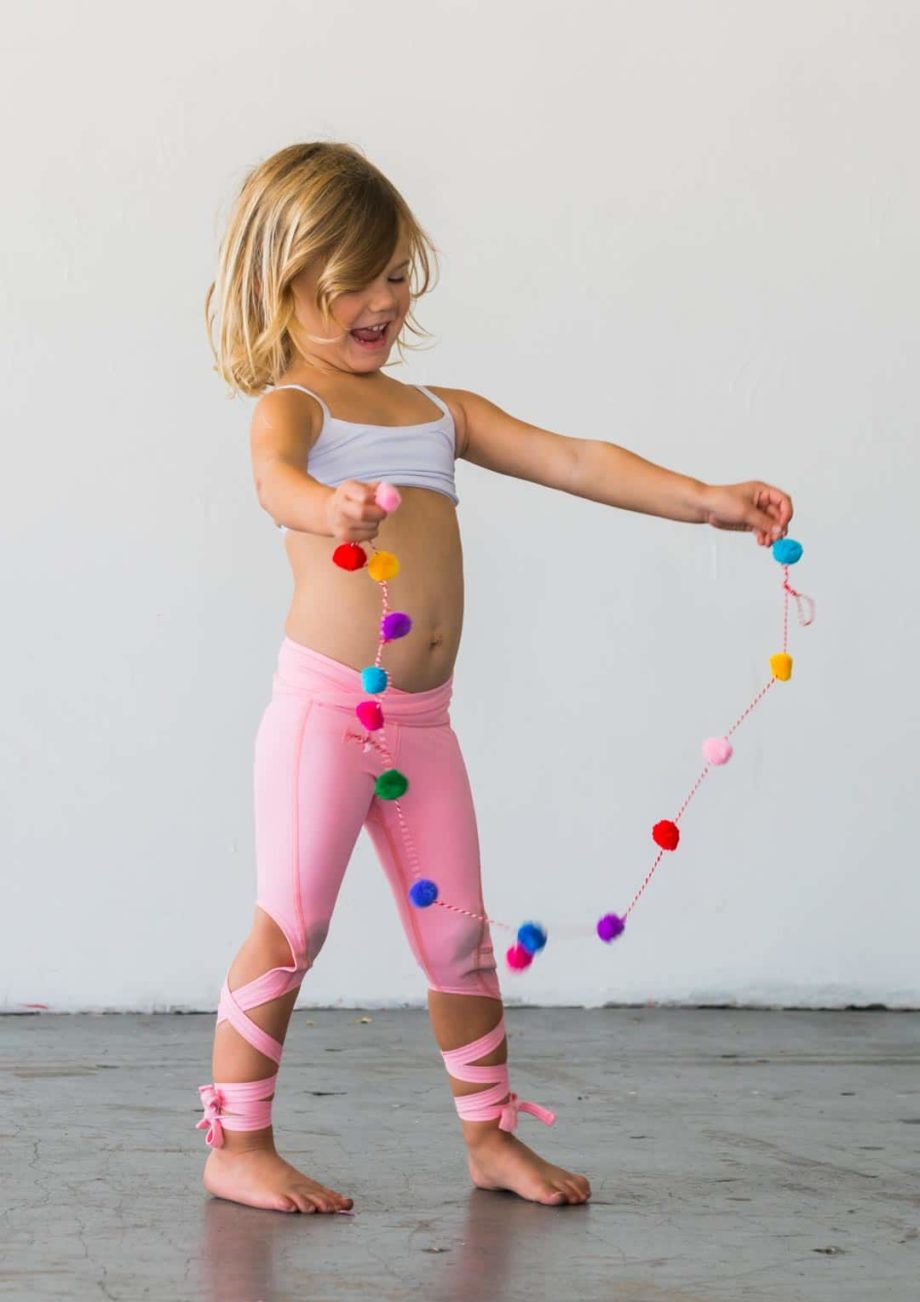 Coral Pink Flexi Kids Dancer Leggings