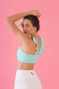 Elsa Frilly Crop in Light Blue
