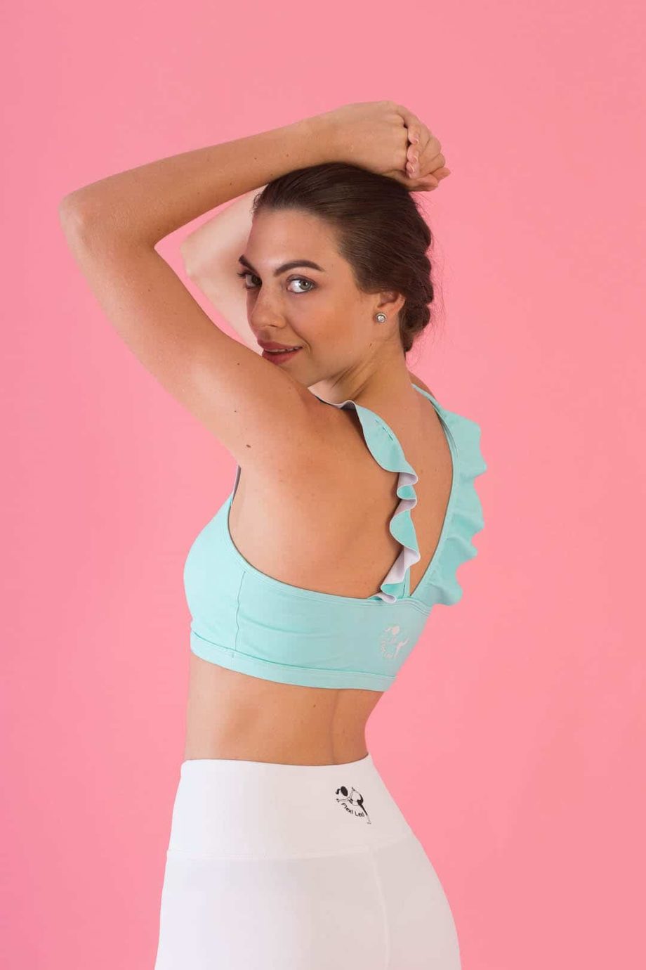 Elsa Frilly Crop in Light Blue