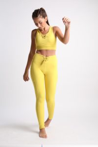 Yellow Mellow tights fra Flexi Lexi laget av resirkulert plastflasker!