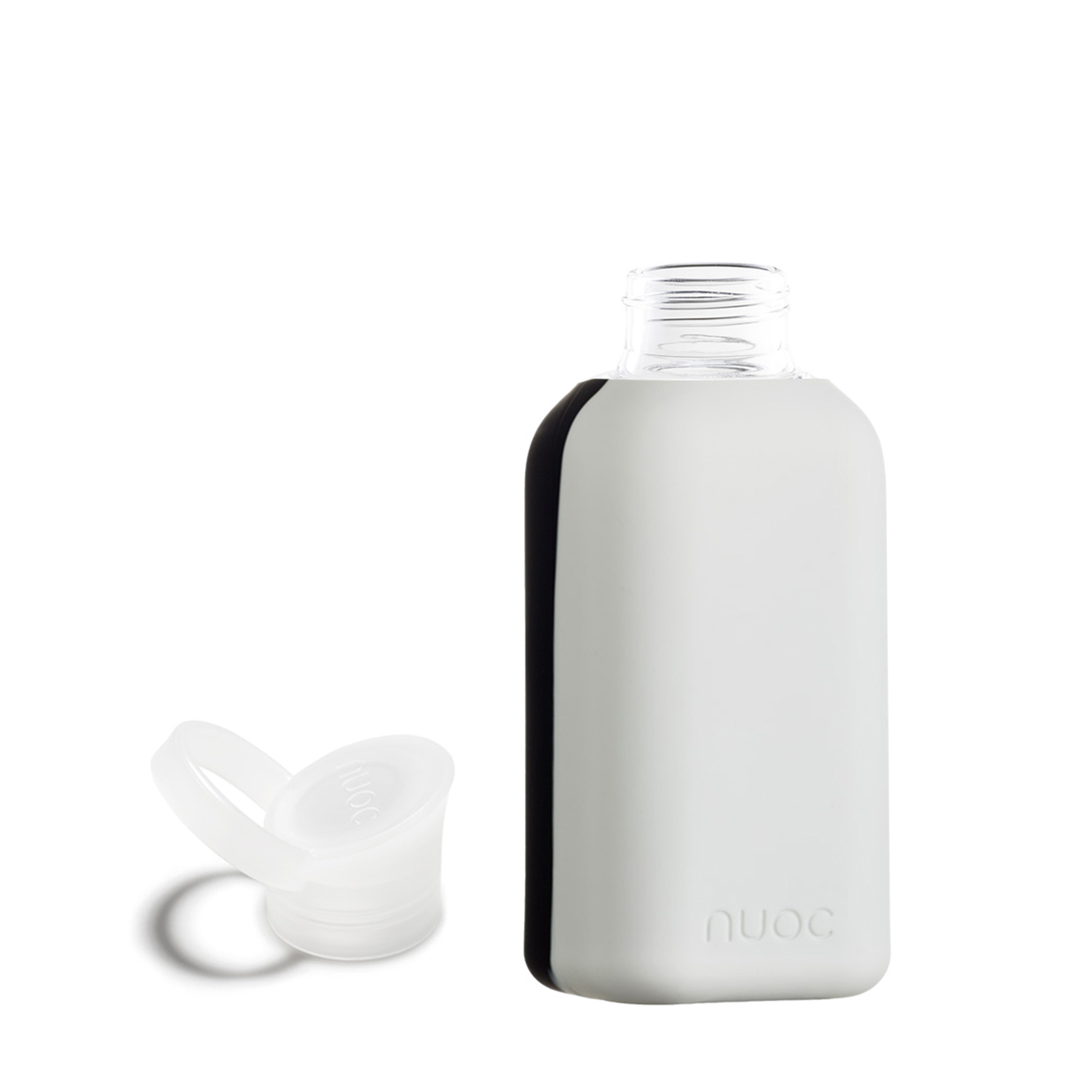 NUOC Black is White - Drikkeflaske i glass fra NUOC - Sort og hvit