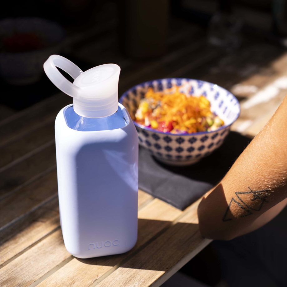 Hodeia | Glass Water Bottle Light Blue 800 ml.