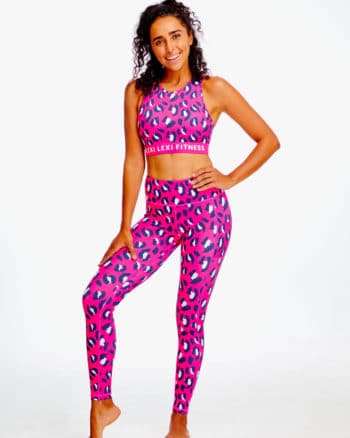 Pink leopard tights from Flexi Lexi Fitness